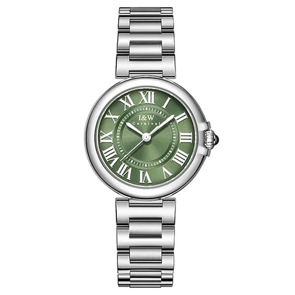 Đồng Hồ Nữ I&W Carnival IW602L-DT – Quartz (IW602L5) Màu Xanh Bạc