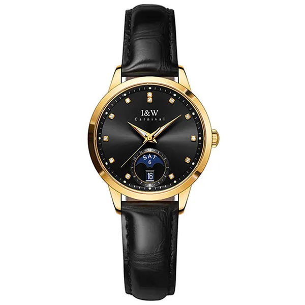 Đồng Hồ Nữ I&W Carnival IW625L-DD – Automatic (IW625L3) Màu Đen Vàng