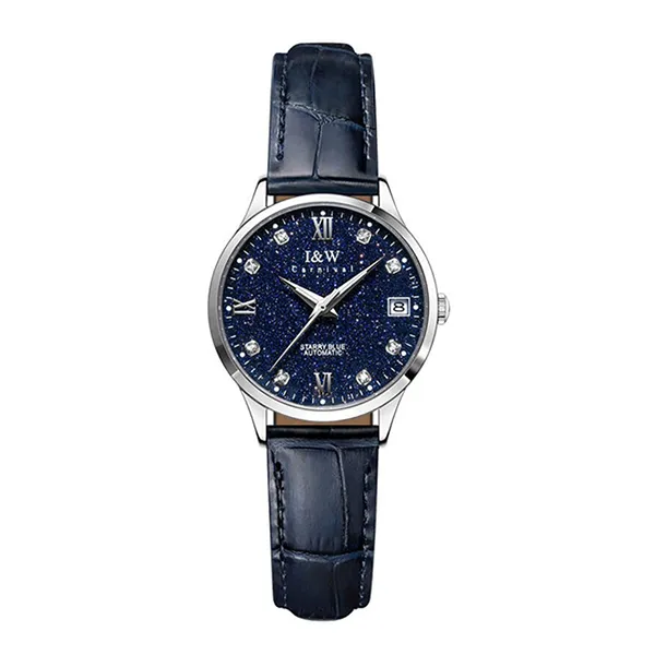 Đồng Hồ Nữ I&W Carnival IW658L-DD (IW658L2) Automatic Màu Xanh Navy