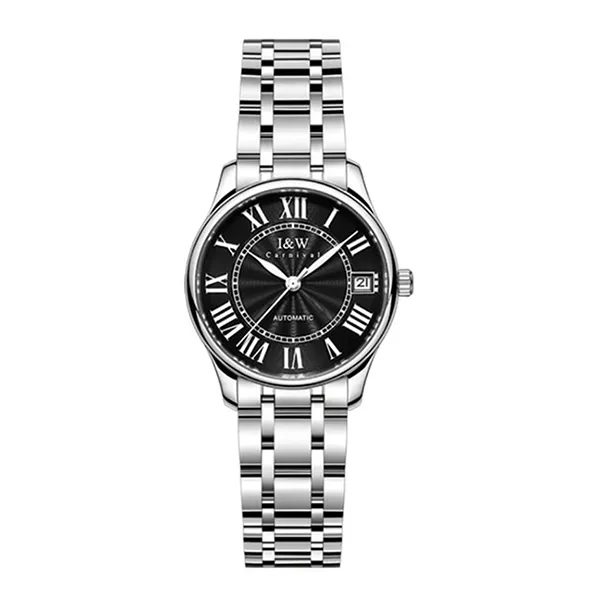 Đồng Hồ Nữ I&W Carnival IW665L-DT (IW665L2) Automatic Màu Bạc Đen - Đồng hồ - Vua Hàng Hiệu