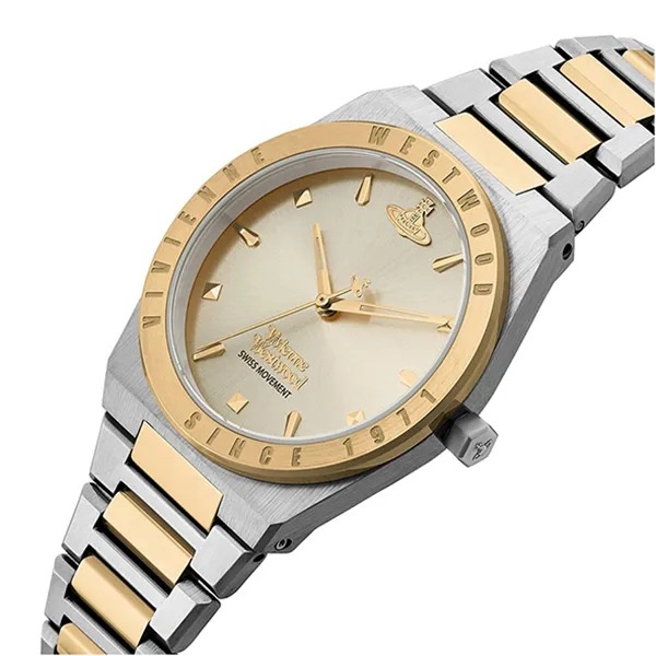 Đồng Hồ Nữ Vivienne Westwood Charterhouse Gold Tone Quartz Ladies Watch VV244CPSG Màu Bạc Vàng
