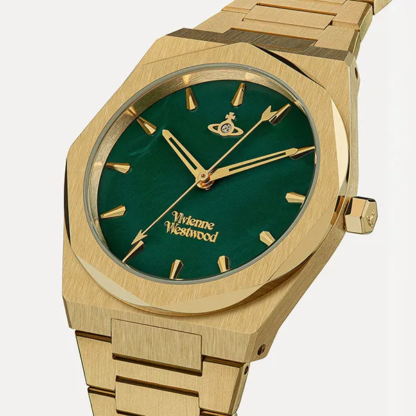 Đồng Hồ Nữ Vivienne Westwood Limehouse Watch 34mm Màu Vàng Gold/Xanh