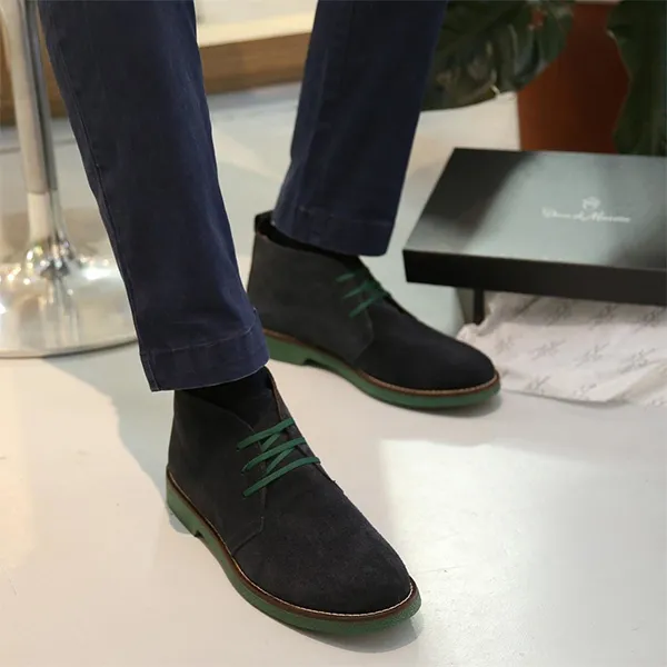 Giày Boot Da Nam Duca Di Morrone JURI-CAM_BLU Màu Xanh Blue Size 40 - Giày - Vua Hàng Hiệu