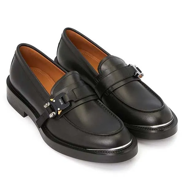 Giày Lười Nam Dior Homme Evidence Loafers Black Màu Đen Size 39 N-QL