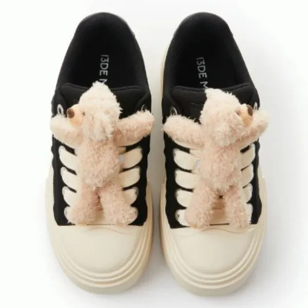 Giày Sneaker 13 De Marzo Bear Platform Sneakers Black Màu Đen Size 38 - Giày - Vua Hàng Hiệu