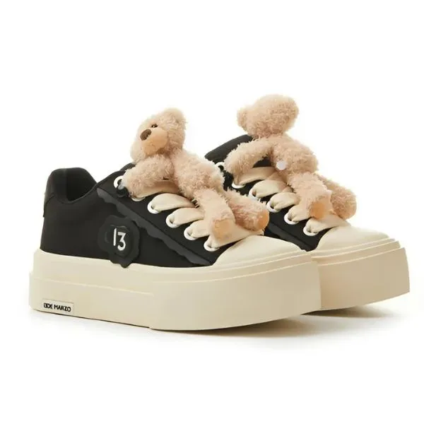 Giày Sneaker 13 De Marzo Bear Platform Sneakers Black Màu Đen Size 38 - Giày - Vua Hàng Hiệu