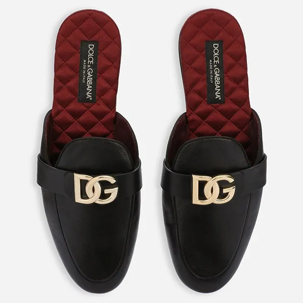 Giày Sục Dolce & Gabbana D&G Leather Loafers A80285AJ63480999 Màu Đen Size 5