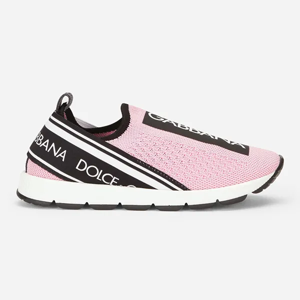 Giày Thể Thao Nữ Dolce & Gabbana D&G Sorrento Sneakers With Print D10723AH677 8B405 Màu Hồng Đen Size 36