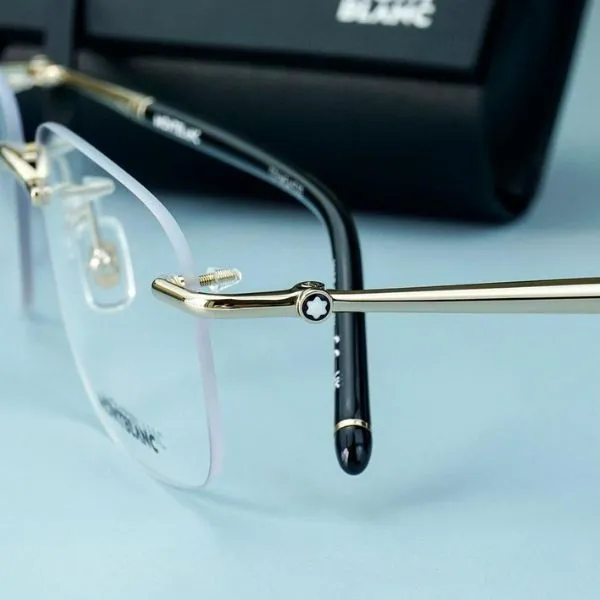 Gọng kính Nam Montblanc MB0071O-003 58 Màu Vàng Đen - Kính mắt - Vua Hàng Hiệu