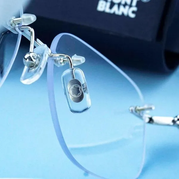 Gọng kính Unisex Montblanc MB0071O-005 56 Màu Xanh - Kính mắt - Vua Hàng Hiệu