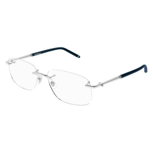 Gọng kính Unisex Montblanc MB0071O-005 56 Màu Xanh - Kính mắt - Vua Hàng Hiệu