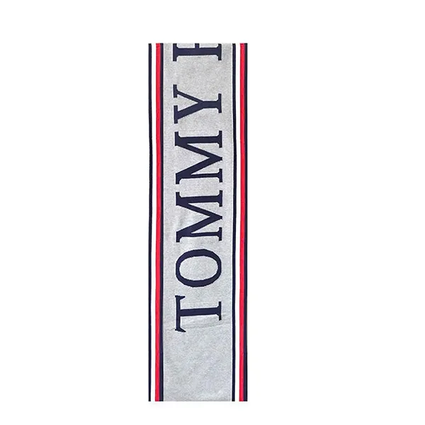 Khăn Quàng Cổ Tommy Hilfiger Logo Scarf Màu Xám