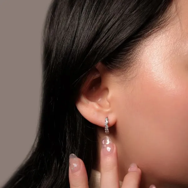 Khuyên Tai Nữ Morina Màu Vàng Trắng - Trang sức - Vua Hàng Hiệu