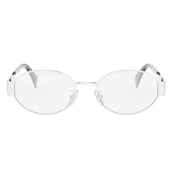 Kính Mắt Unisex Cận Celine Triomphe Metal CL50140U 016 Eyeglasses Màu Bạc - Kính mắt - Vua Hàng Hiệu
