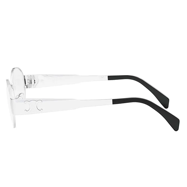 Kính Mắt Unisex Cận Celine Triomphe Metal CL50140U 016 Eyeglasses Màu Bạc - Kính mắt - Vua Hàng Hiệu