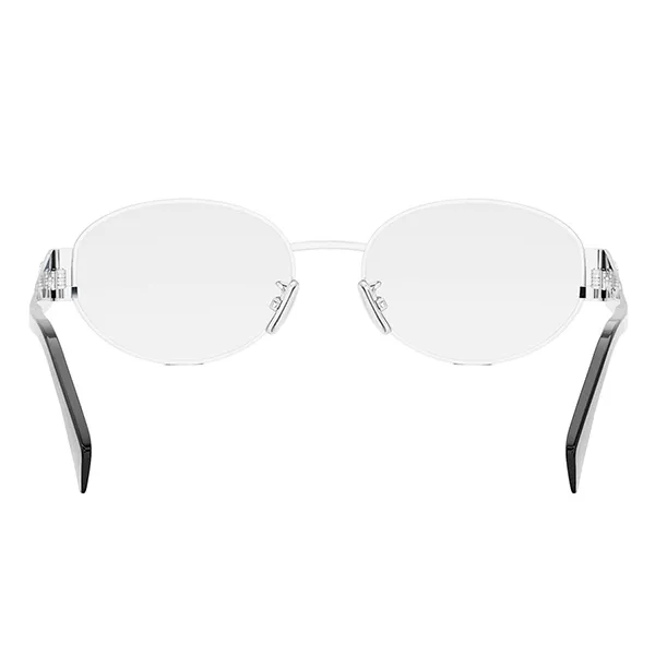 Kính Mắt Unisex Cận Celine Triomphe Metal CL50140U 016 Eyeglasses Màu Bạc - Kính mắt - Vua Hàng Hiệu