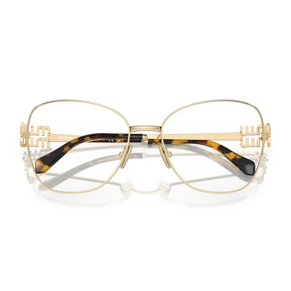 Kính Mắt Cận Miu Miu Butterfly Gold Geometric Eyeglasses VMU 50XV 0579 Màu Vàng Gold - Kính mắt - Vua Hàng Hiệu