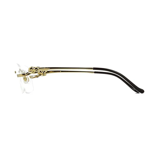 Kính Mắt Cận Nữ Cartier Gold Panthère Eyeglasses CT0281O 003 Màu Vàng