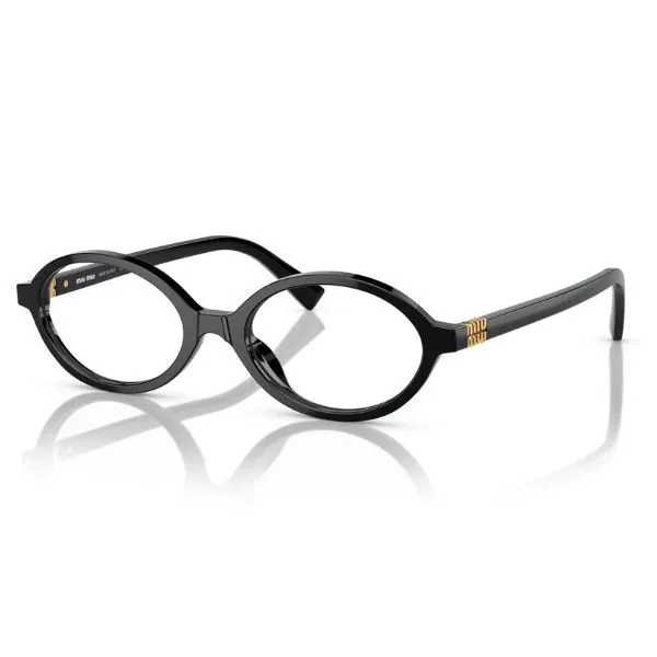 Kính Mắt Cận Nữ Miu Miu Oval Eyeglasses VMU01X 1AB101 Màu Đen - Kính mắt - Vua Hàng Hiệu
