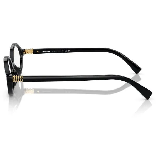Kính Mắt Cận Nữ Miu Miu Oval Eyeglasses VMU01X 1AB101 Màu Đen - Kính mắt - Vua Hàng Hiệu