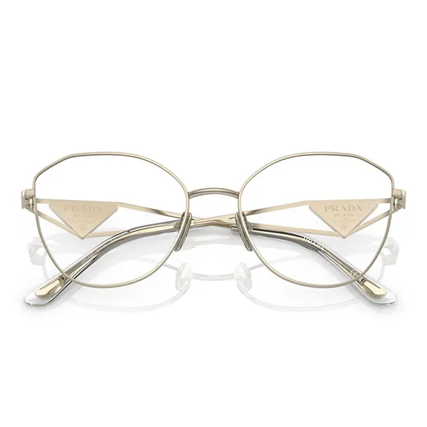Kính Mắt Cận Prada Eyeglasses PR 52ZV ZVN1O1 Pale Gold Màu Vàng Gold