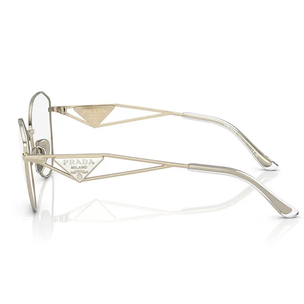Kính Mắt Cận Prada Eyeglasses PR 52ZV ZVN1O1 Pale Gold Màu Vàng Gold