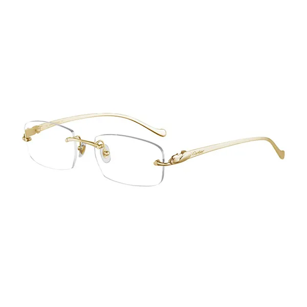 Kính Mắt Cận Unisex Cartier CT0061O 002 Màu Vàng Gold - Kính mắt - Vua Hàng Hiệu