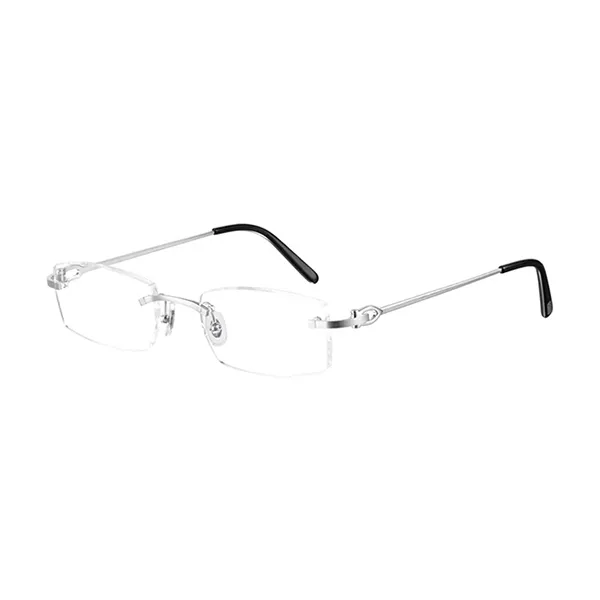 Kính Mắt Cận Unisex Cartier Glasses CT0045O 001 Màu Bạc
