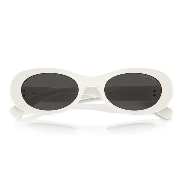 Kính Mát Nữ Miu Miu Oval Sunglasses OMU 06ZS 1425S0 Màu Trắng - Kính mắt - Vua Hàng Hiệu