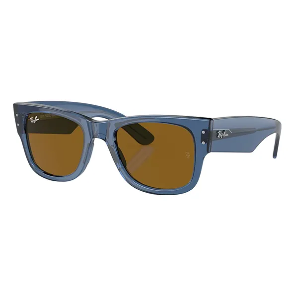 Kính Mát Unisex Rayban Mega Wayfarer Bio Based Sunglasses RB0840SF 668073 52-21 Màu Xanh - Nâu - Kính mắt - Vua Hàng Hiệu