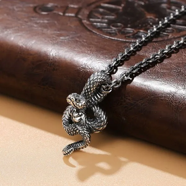 Mặt Dây Chuyền Bạc Thái Nam Lili Jewelry Rắn Đuôi Chuông Casey LILI_076133 Màu Bạc - Trang sức - Vua Hàng Hiệu