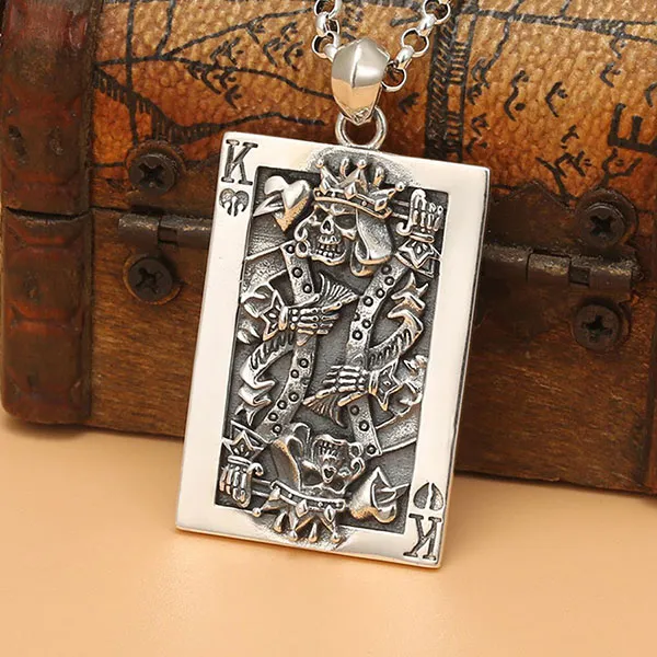 Mặt Dây Chuyền Bạc Thái Nam Lili Jewelry Thẻ Kooper Đầu Lâu Cá Tính LILI_077007 Màu Bạc