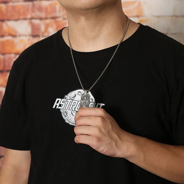 Mặt Dây Chuyền Bạc Thái Nam Lili Jewelry Thẻ Thánh Giá Lennon LILI_078264 Màu Bạc (Loại 2)