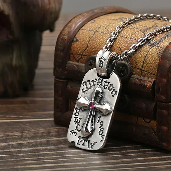 Mặt Dây Chuyền Bạc Thái Nam Lili Jewelry Thẻ Thánh Giá Lennon LILI_078264 Màu Bạc (Loại 1)