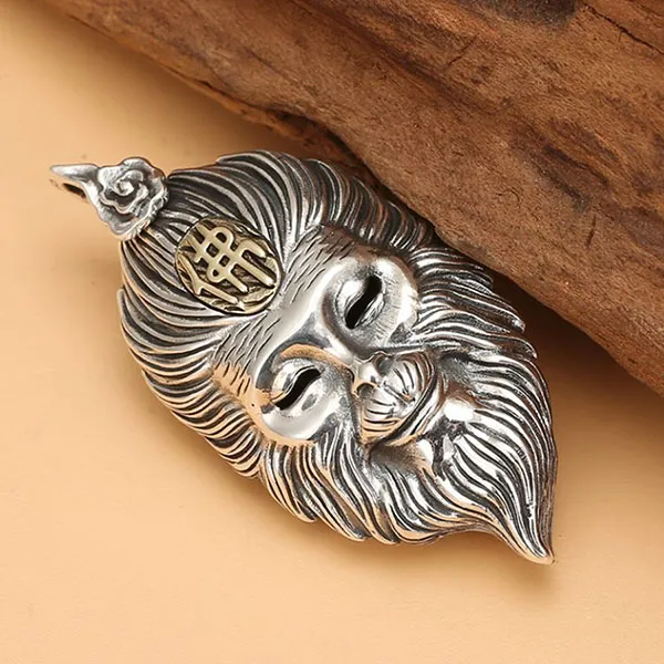 Mặt Dây Chuyền Bạc Thái Nam Lili Jewelry Vua Khỉ Kaizen LILI_076096 Màu Bạc