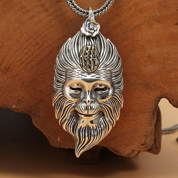Mặt Dây Chuyền Bạc Thái Nam Lili Jewelry Vua Khỉ Kaizen LILI_076096 Màu Bạc