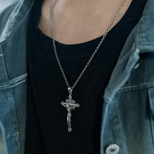 Mặt Dây Chuyền Lili Jewelry Bạc Thái S925 Thánh Giá Chữ Thập LILI_292445 Màu Bạc