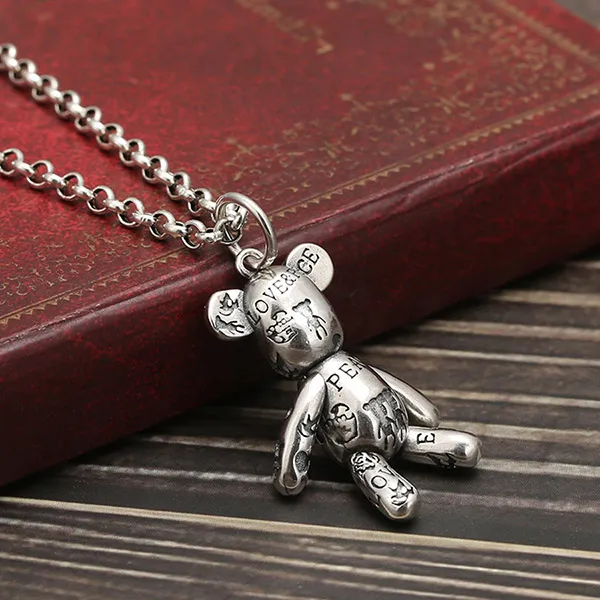 Mặt Dây Chuyền Nam Lili Jewelry Chú Gấu Colby Cá Tính LILI_078251 Màu Bạc - Trang sức - Vua Hàng Hiệu