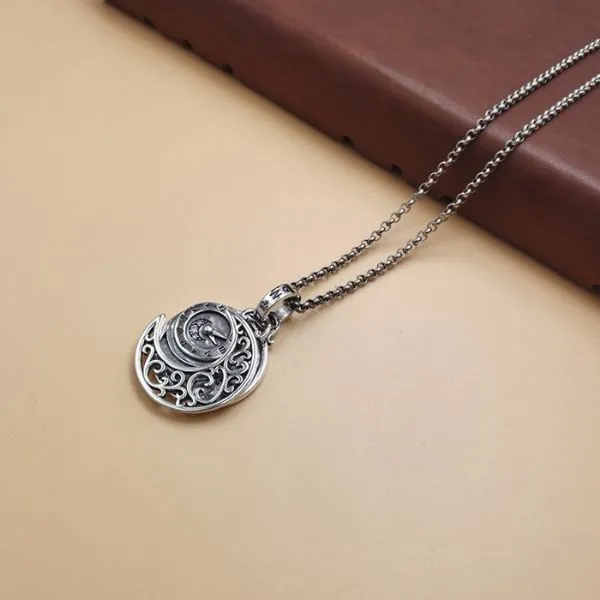Mặt Dây Chuyền Nam Lili Jewelry Đồng Hồ Ma Thuật Cesar LILI_077892 Màu Bạc