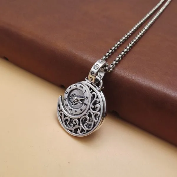 Mặt Dây Chuyền Nam Lili Jewelry Đồng Hồ Ma Thuật Cesar LILI_077892 Màu Bạc