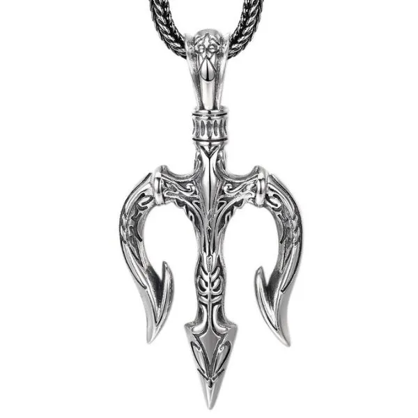 Mặt Dây Chuyền Nam Lili Jewelry Hình Cây Đinh Ba Khari LILI_080156 Màu Bạc