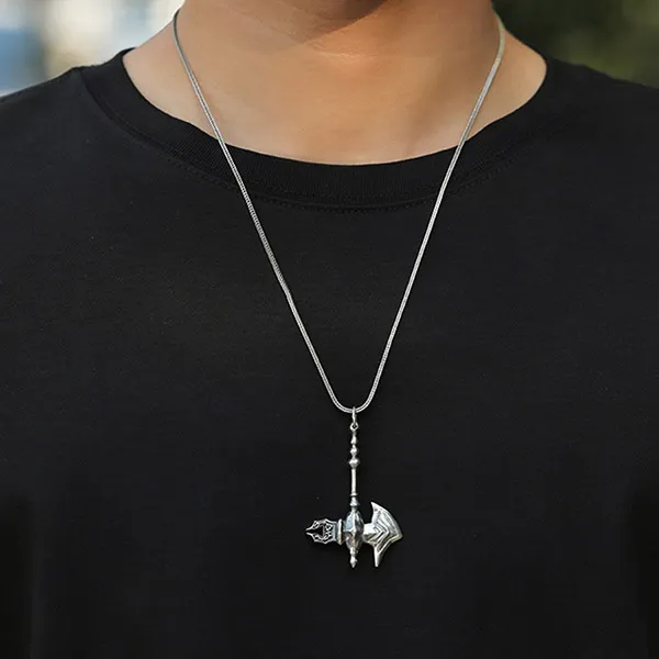 Mặt Dây Chuyền Nam Lili Jewelry Hình Chiếc Rìu Zachariah LILI_076538 Màu Bạc