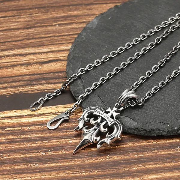 Mặt Dây Chuyền Nam Lili Jewelry Hình Chữ Thập Deal Design LILI_079877 Màu Bạc