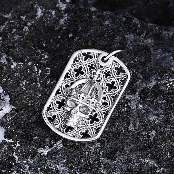 Mặt Dây Chuyền Nam Lili Jewelry Hình Đầu Lâu Zamir LILI_080217 Màu Bạc/Đen - Trang sức - Vua Hàng Hiệu