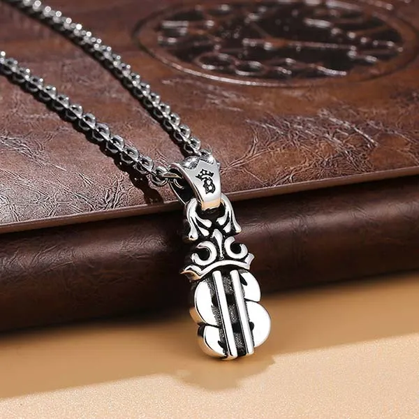 Mặt Dây Chuyền Nam Lili Jewelry Hình Đồng Tiền Gatlin LILI_079902 Màu Bạc