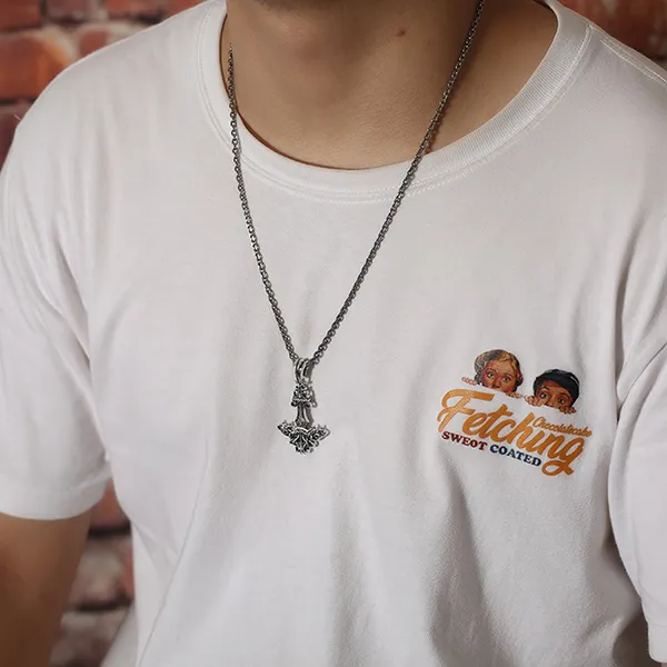 Mặt Dây Chuyền Nam Lili Jewelry Hình Mỏ Neo Cách Điệu Stanley LILI_080032 Màu Bạc