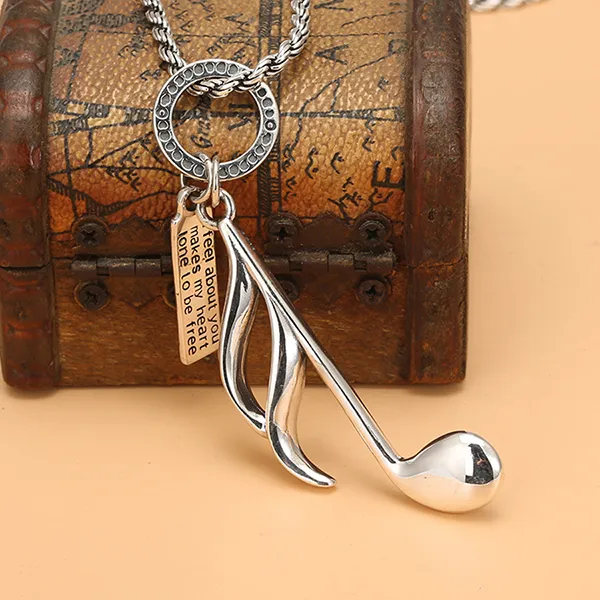 Mặt Dây Chuyền Nam Lili Jewelry Hình Nốt Nhạc Magnus LILI_080040 Màu Bạc - Trang sức - Vua Hàng Hiệu