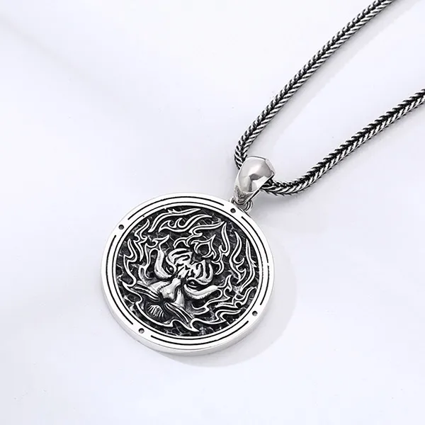 Mặt Dây Chuyền Nam Lili Jewelry Hình Sư Tử Thaddeus LILI_080185 Màu Bạc