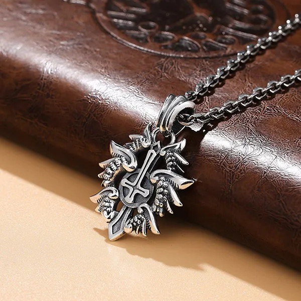 Mặt Dây Chuyền Nam Lili Jewelry Hình Thánh Giá Cách Điệu Devon LILI_079819 Màu Bạc - Trang sức - Vua Hàng Hiệu
