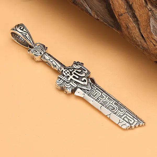 Mặt Dây Chuyền Nam Lili Jewelry Hình Thanh Kiếm Gãy Cristian LILI_077444 Màu Bạc